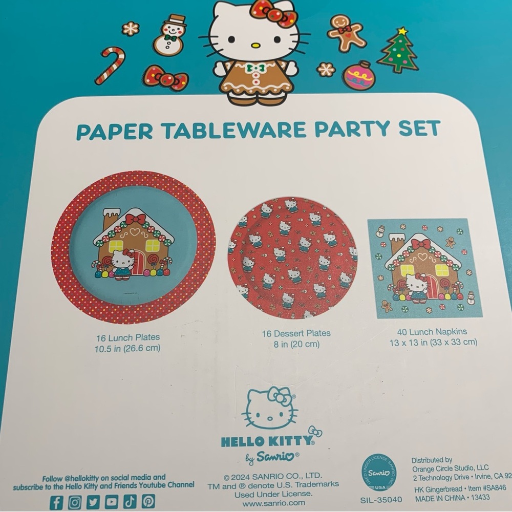 Hello Kitty Disposable Tableware Party Set - Picture 5 of 6